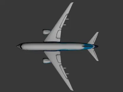 High-Fidelity Boeing 3D Aircraft Model Low-poly 3D model