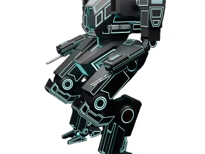 Sci Fi War Robot Low-poly 3D model purchase