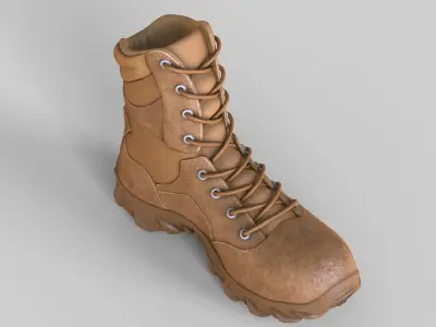  Boots Military Combat Low-poly 3D model