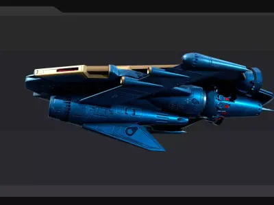 BB2 - GUARDIAN Frigate Low-poly 3D model