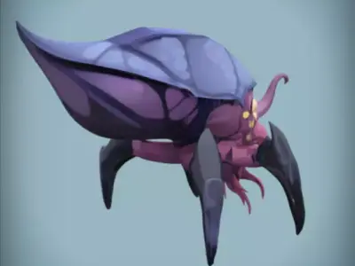 Spider Enemy 2 Horror Alien Stylized Creature Low-poly 3D model