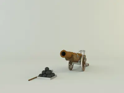 antique soldier gun 3D model