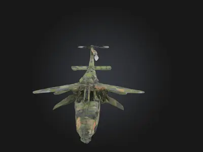Helicopter Wreckage Impact of a Fallen Giant 3D model