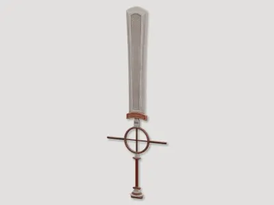 Stylized Rustic Sword Low-poly 3D model
