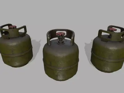 Propane Tank Low-poly 3D model 6