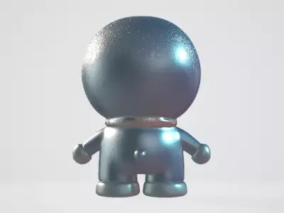 Chibby Doraemon Silver 3d Model ready to print 3D model