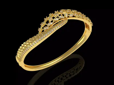Art Deco Bracelet 11 3D print model