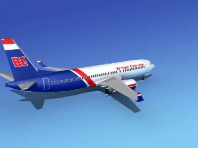 Boeing 737-800 Britain Express 3D model