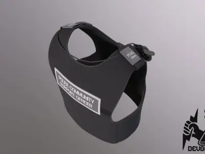 Police Patrol Vest Low-poly 3D model