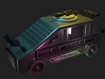 Sci-fi Car 3D model purchase