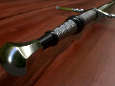 Steel Sword Low-poly 3D model buy