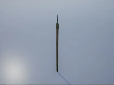 Lowpoly Primitive Stone Weapons Low-poly 3D model