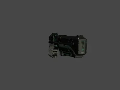 pistola futurista low-poly Low-poly 3D model