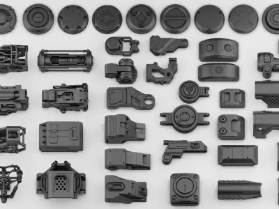 Hard Surface Kitbash Volume 1 3D model