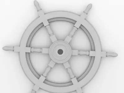 Ships Steering Wheel 2 3D model