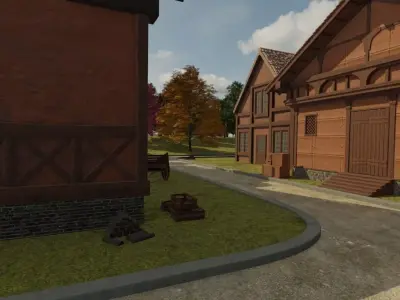 Serene Village In Bloom 3D model