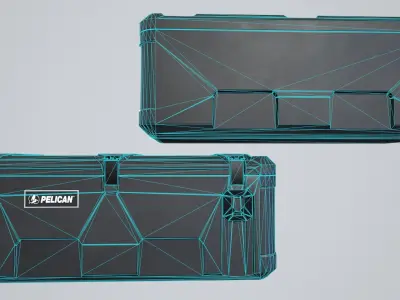 Military Cargo Case Low-poly 3D model