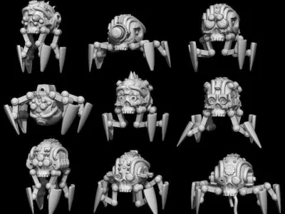 Servo Bots and Servo Heads 20 MODELS 3D print model