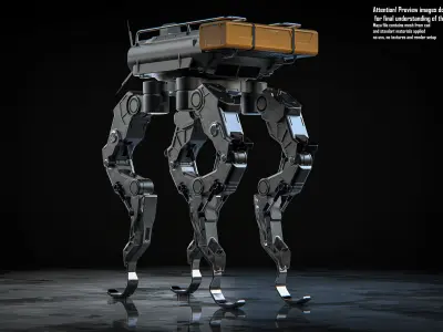 Sci-Fi Scout Robot 3D model