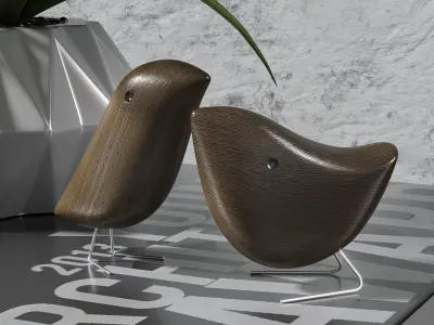 Decor set 1 plant in vase 3D model