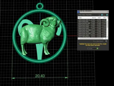 Aries symbol 3D print model