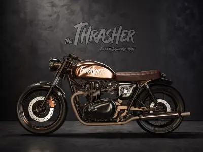 Triumph Bonneville Brat - the Thrasher 3D model