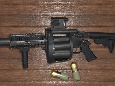 M32 MGL Low-poly 3D model purchase