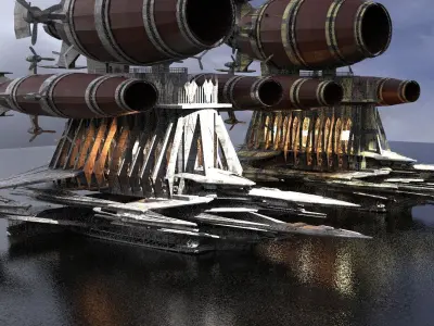 Royal Dragon Cathedral Ships 3D model