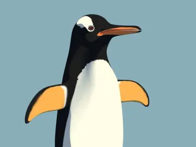 Penguin - NPR Free low-poly 3D model