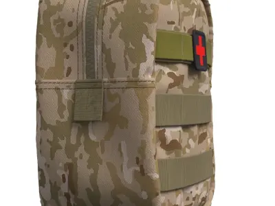 Military Tactical Medical Pouch - Marvelous Designer 3D model