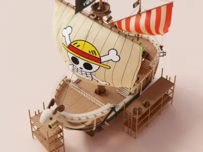 One Piece Going Merry Grand Ship 3D model