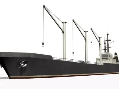 bulk carrier Low-poly 3D model