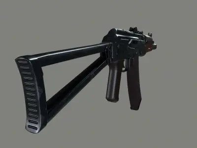 AKS-74U Krinkov Rifle Low-poly 3D model