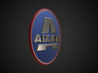 aixam logo 3D model by 3dlogoman