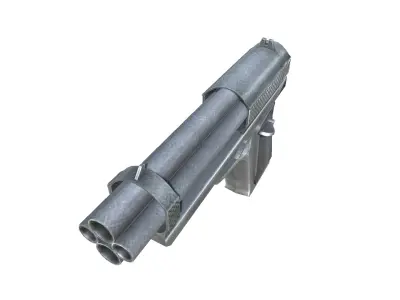 05-Metal Storm VLE-gun model 3d game ready model Low-poly 3D Low-poly 3D model