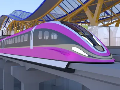 Maglev stations collection II 2024 3D Model Pack purchase