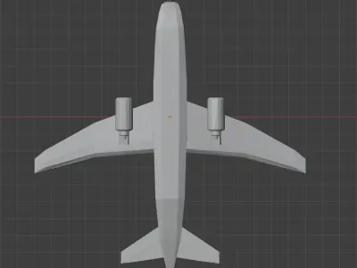 Low poly Boeing 767 plane Free low-poly 3D model