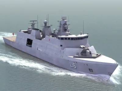 NATO WarShip Set01 3D model