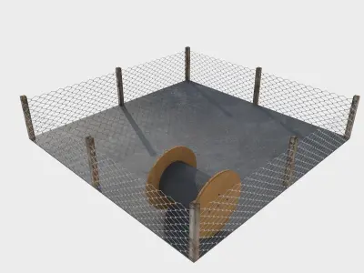 coil warehouse Low-poly 3D model