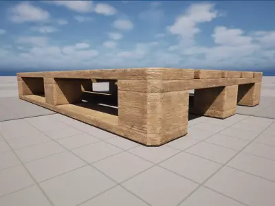 Wood Pallet Game Ready PBR Low-poly 3D model