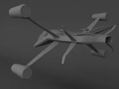 Fighter Jet 3D print model 9