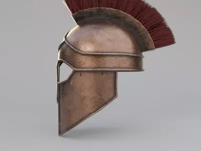 Spartan Helmet Low-poly 3D model buy