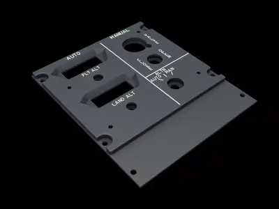 BOEING 737 OVERHEAD - DIGITAL PRESSURIZATION PANEL 3D print model