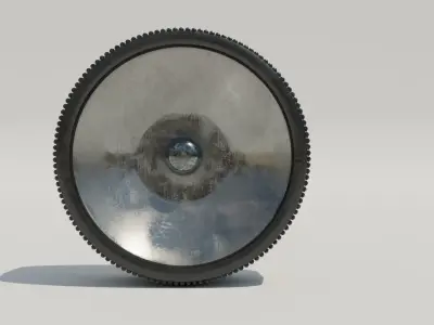 moon vehicle wheel Low-poly 3D model