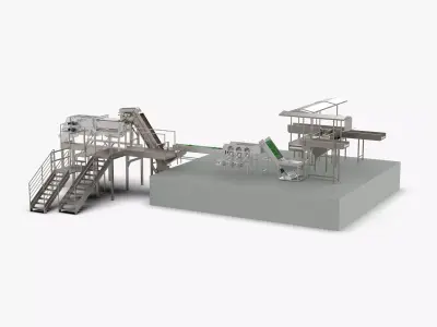 Garlic Sorting and Processing Equipment 3D model purchase