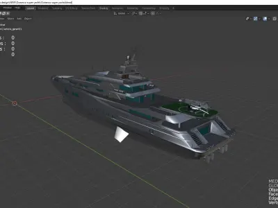 Oceanco super yacht 3D model