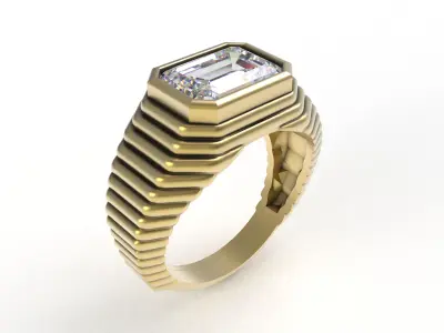 Antique Emerald Ring 3D print model