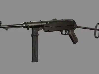 IMI Uzi Low-poly 3D model Low-poly 3D model