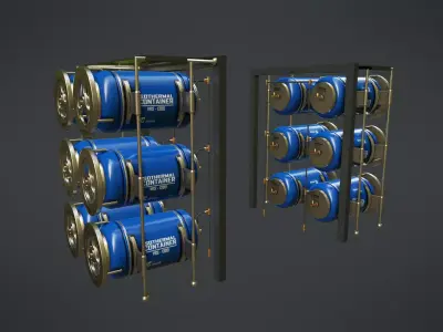 Chemical Container 2 Low-poly 3D model
