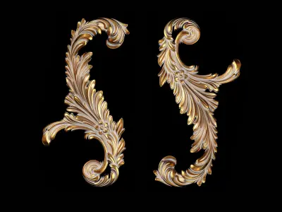 Classic carved 075 3D model